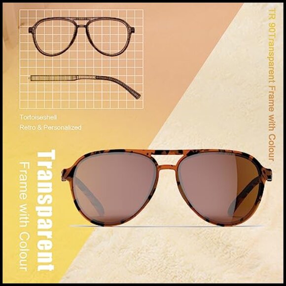 TR-90 Frame Polarized TAC Sunglasses UV 400 Protection Retro Classic main image 4